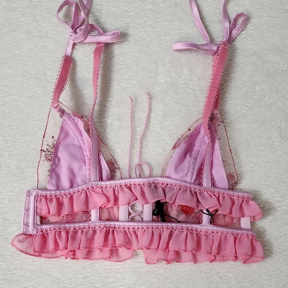 New!For Love and Lemons Rose Bloom Bralette - Picture 6 of 11